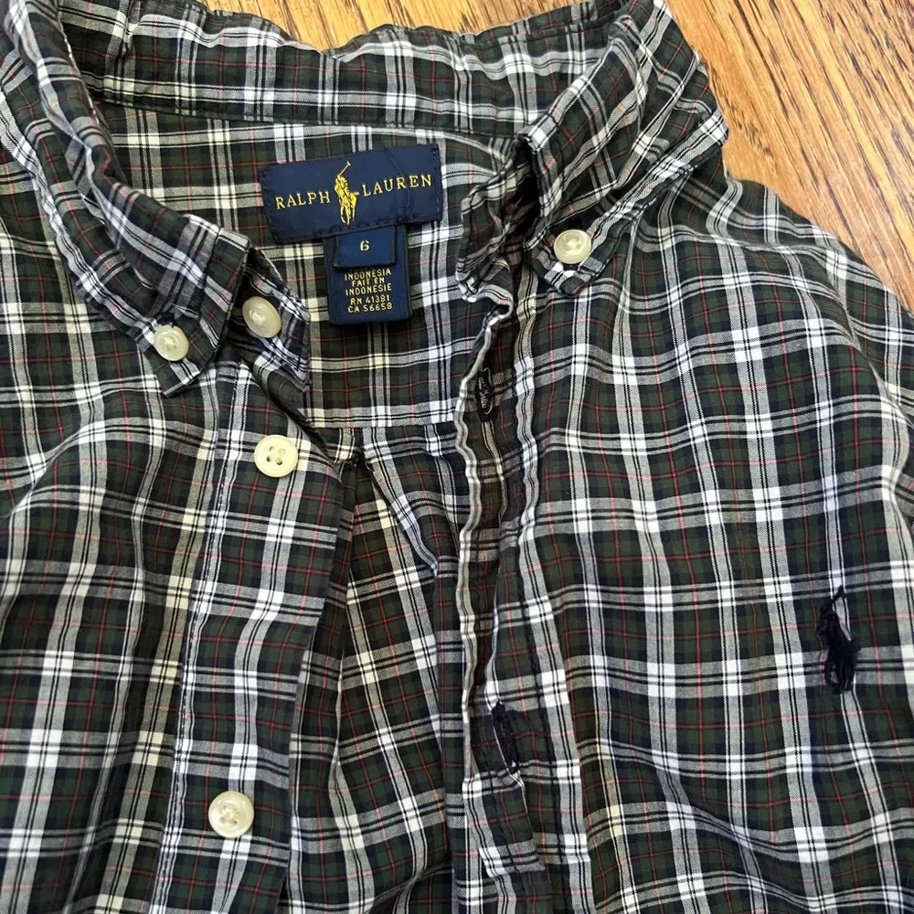 Ralph Lauren Plaid Long Sleeve Shirt, 6